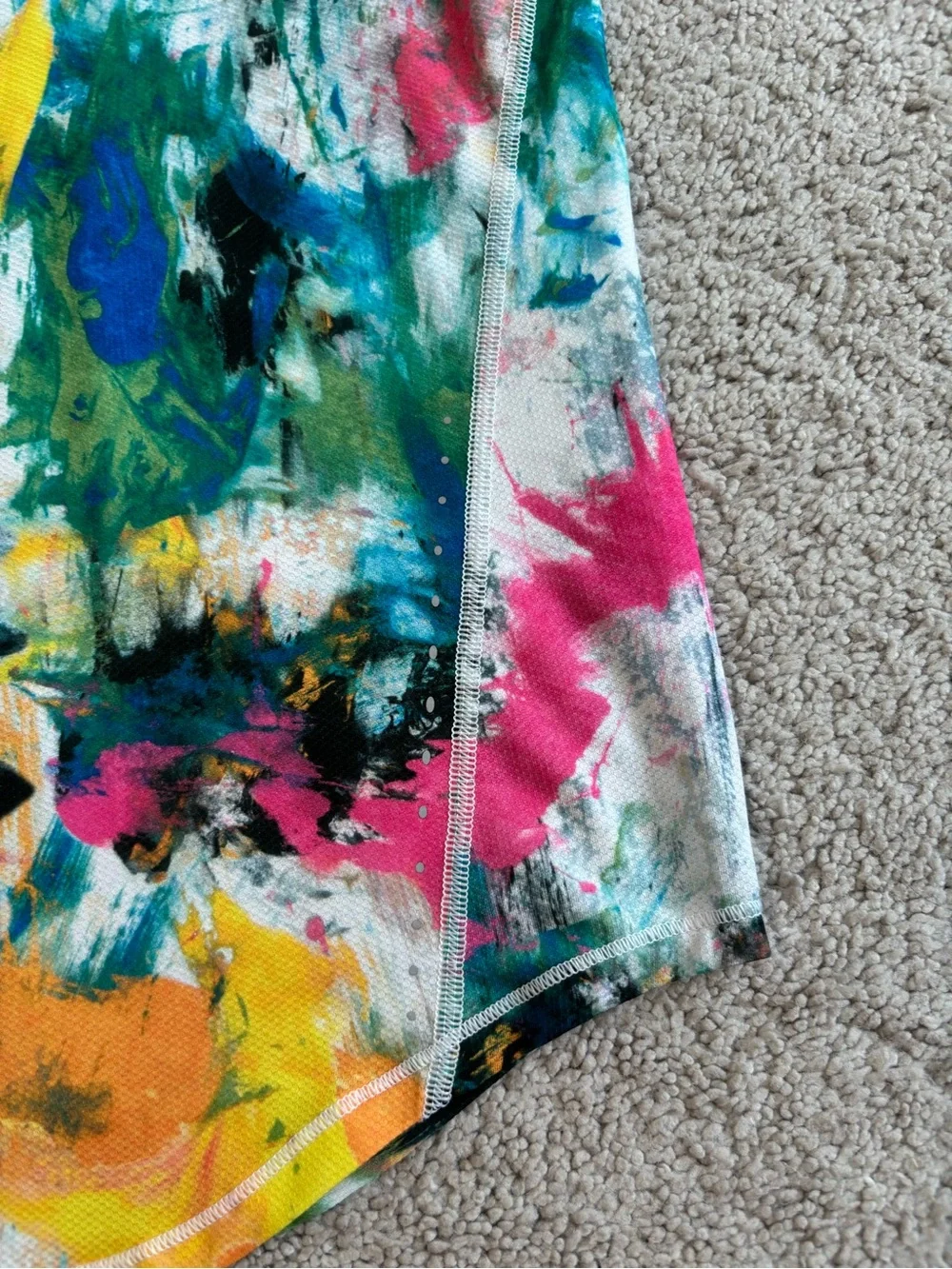 lululemon athletica Multicolor Abstract Brushstroke Short Sleeve Tee, Women’s 6